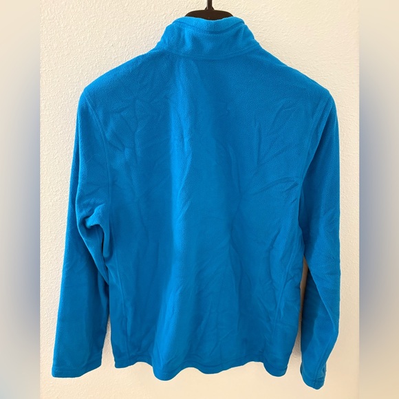 North Face Bright Blue Half Zip Fleece Pullover Sweater Men’s Size Medium - Picture 3 of 6